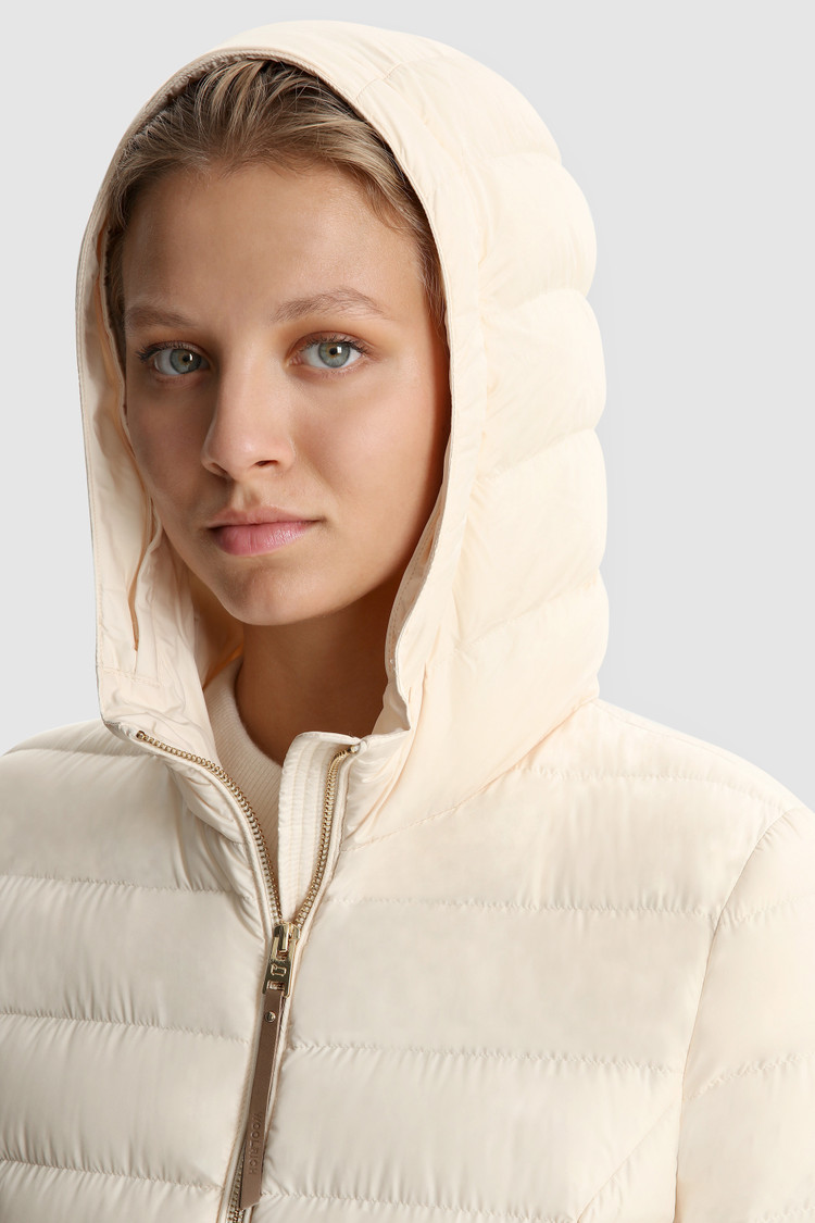 Ellis quilted long Jacket with removable fur