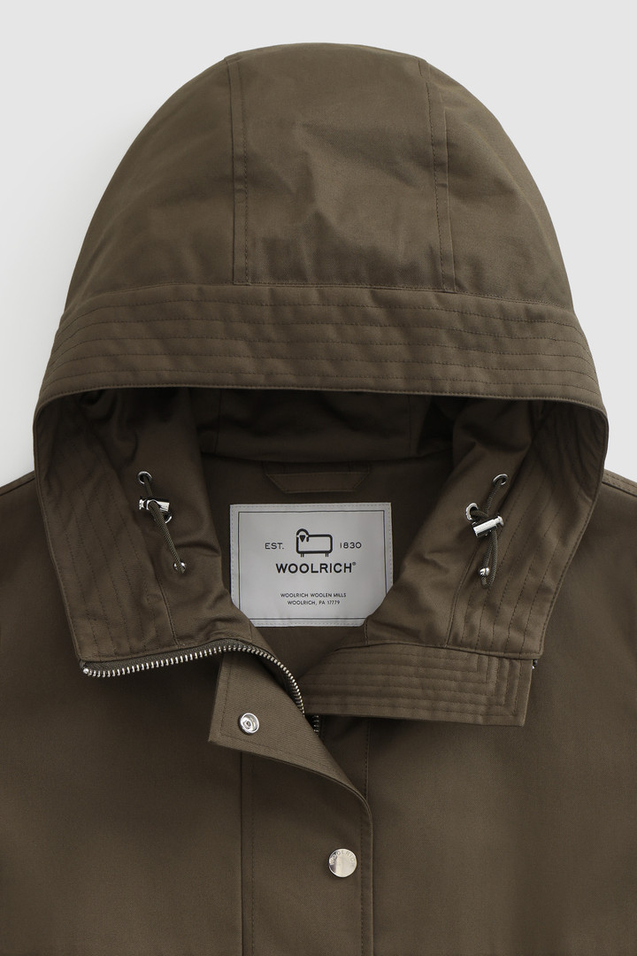 Havice Light Parka with Printed Check Lining Green photo 5 | Woolrich