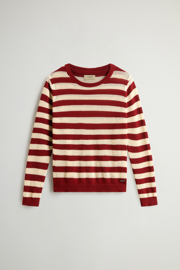 Trui met ronde hals van puur katoen Rood photo 5 | Woolrich