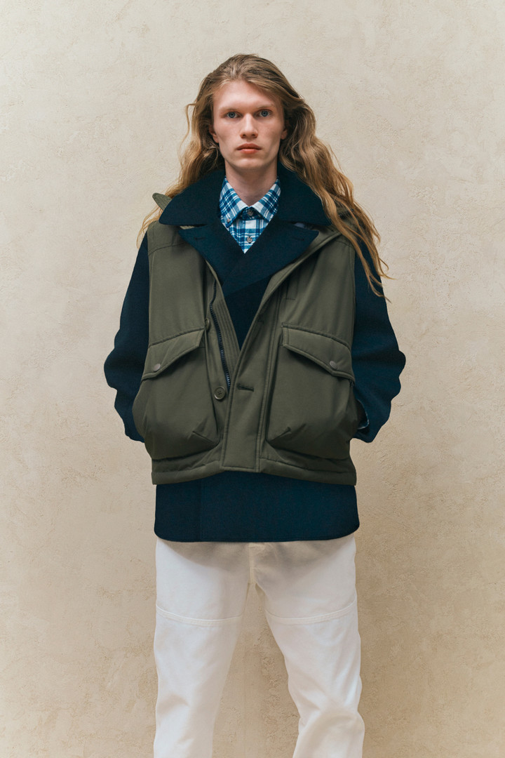 Peacoat van Melton-scheerwolmix Blauw photo 10 | Woolrich