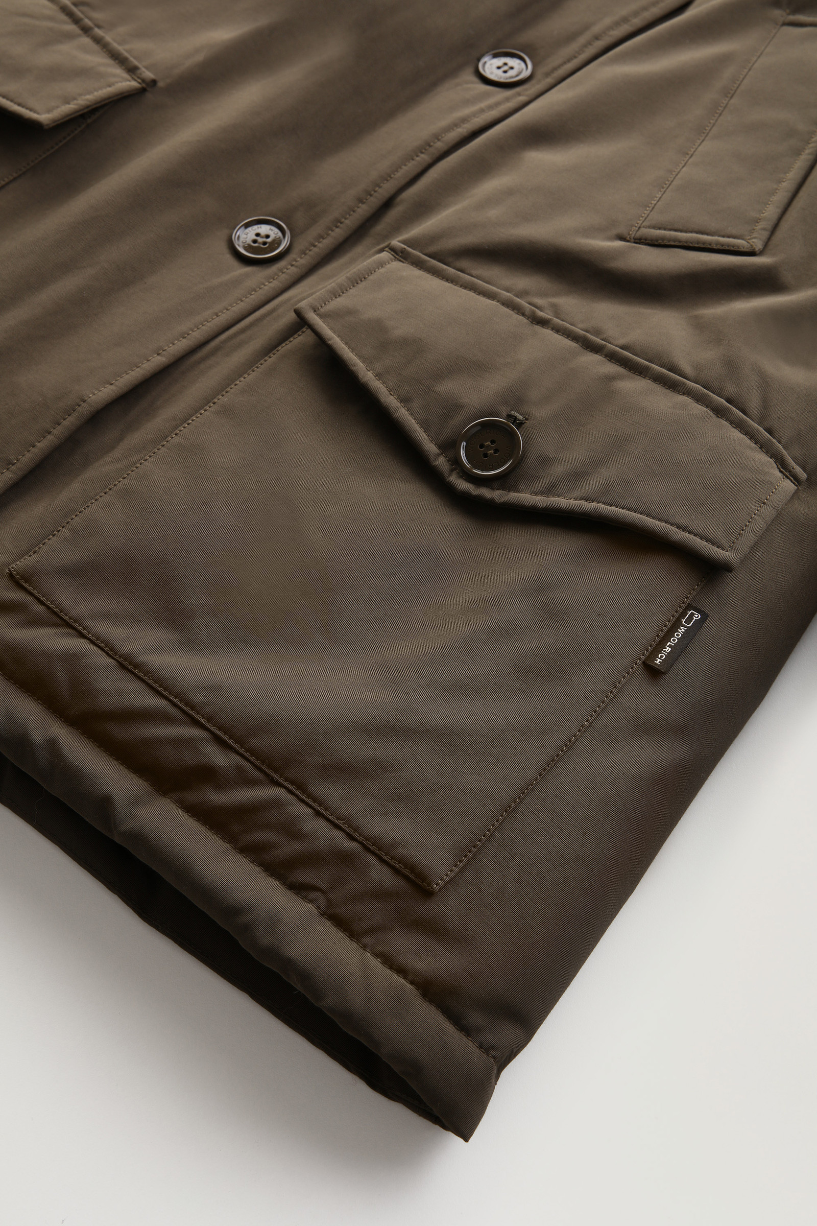 Arctic Parka aus Ramar Cloth mit vier Taschen und abnehmbarem Pelzbesatz grün photo 8 | Woolrich