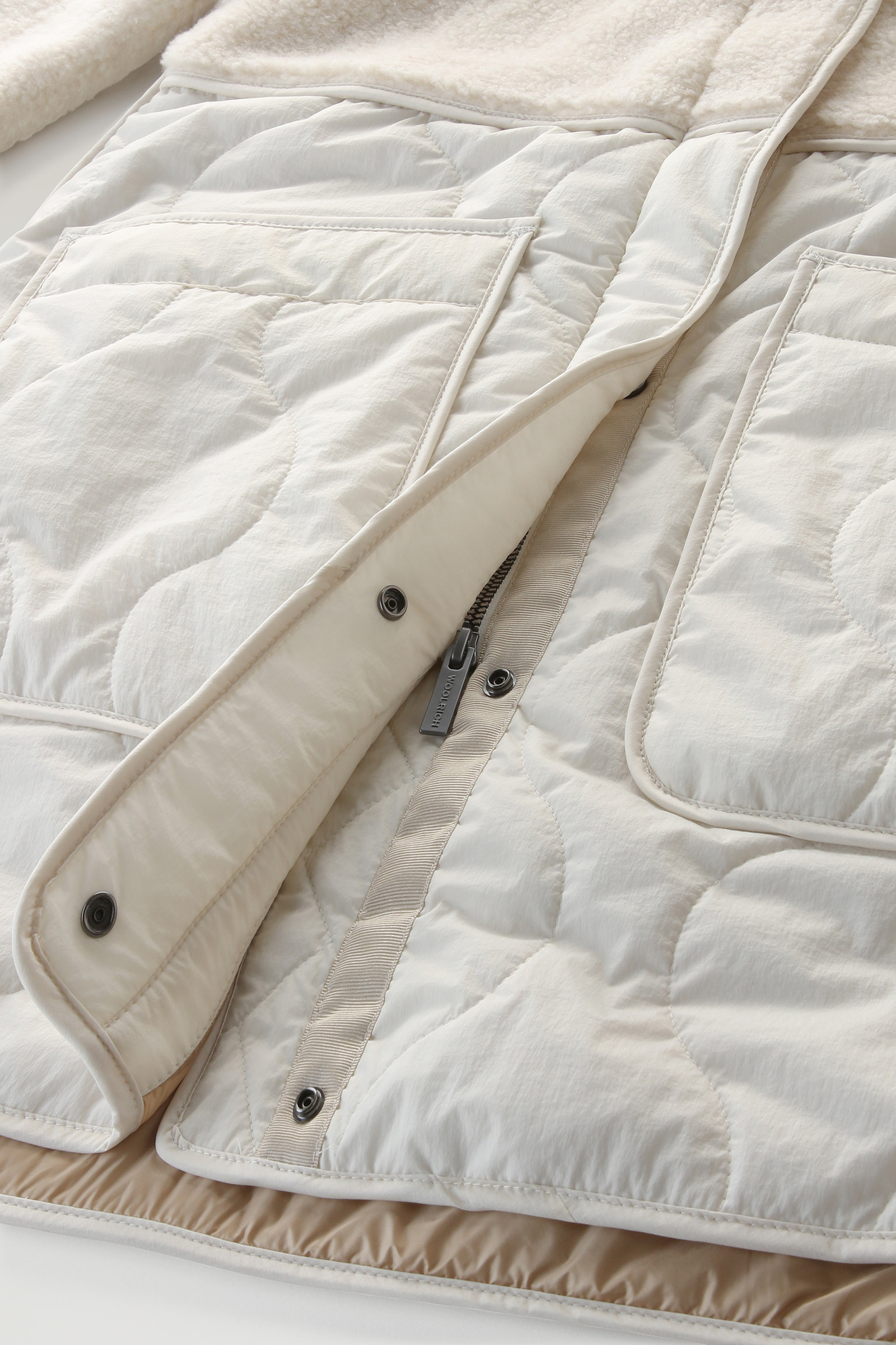 Alba Parka de sherpa y nylon crinkle blanco photo 9 | Woolrich