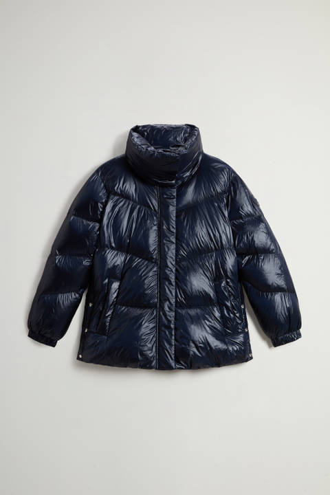 Aliquippa Down Jacket in Glossy Nylon Blue photo 2 | Woolrich