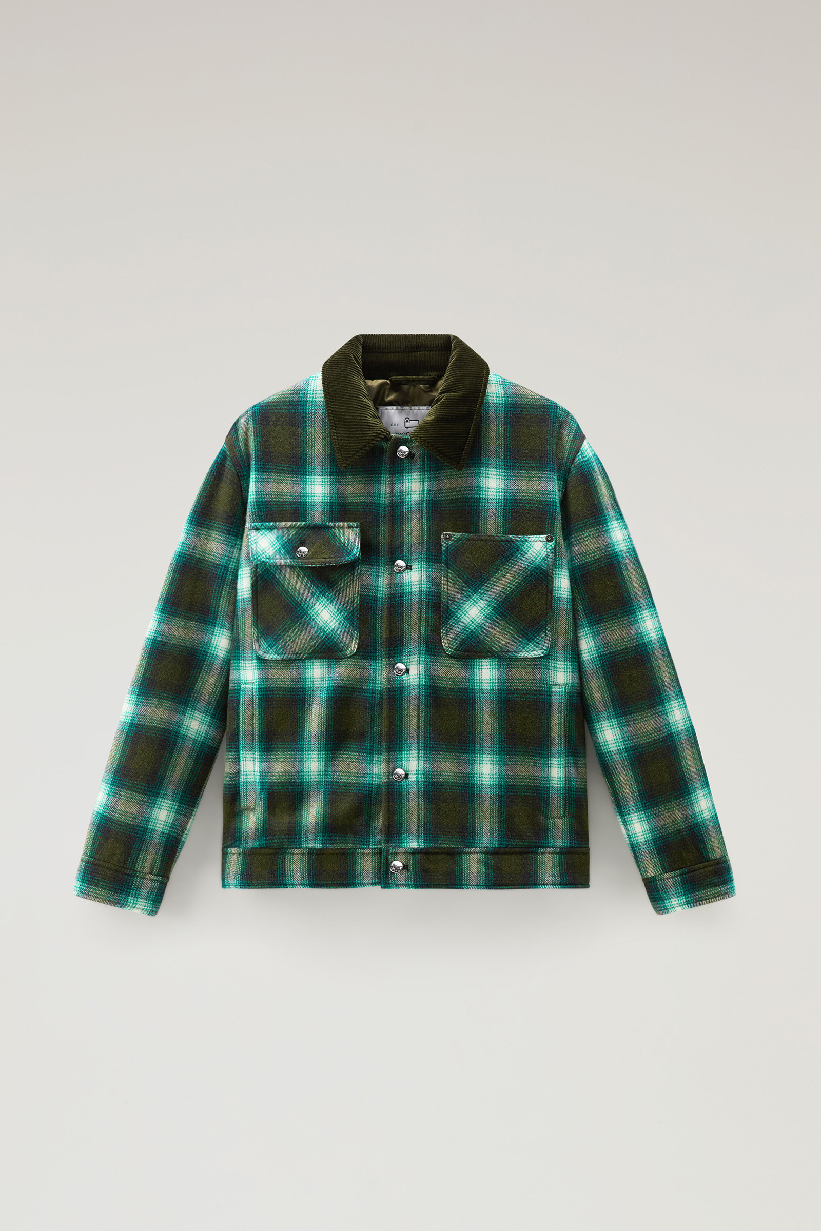 Veste Trucker en laine mélangée recyclée rembourrée multicolore photo 5 | Woolrich