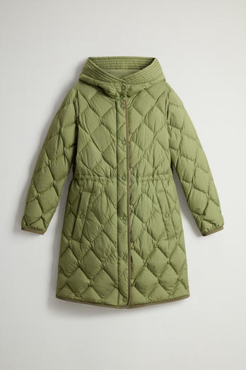 Heritage Parka in Microfiber with Hood and Visor Green photo 1 | Woolrich