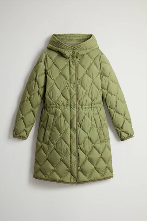 Heritage Parka in Microfiber with Hood and Visor Green photo 2 | Woolrich