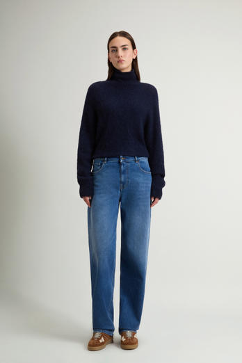 Wide-Leg-Hose im Five-Pocket-Stil aus Denim aus Baumwollstretch Blau photo 1 | Woolrich