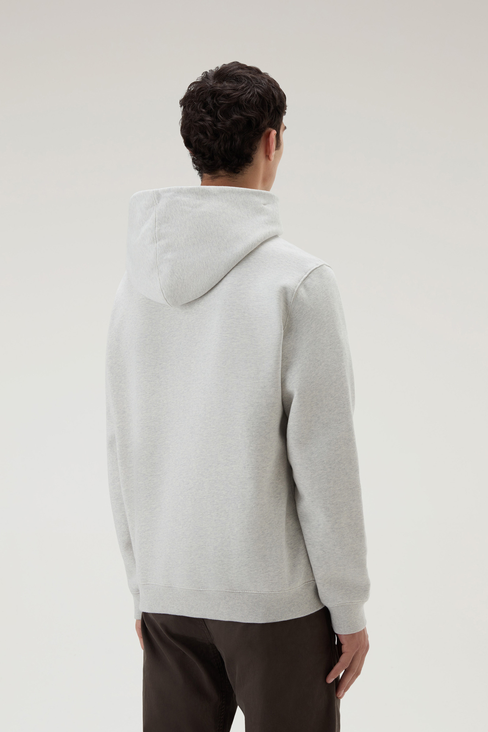 Hoodie in Pure Cotton Grey photo 3 | Woolrich