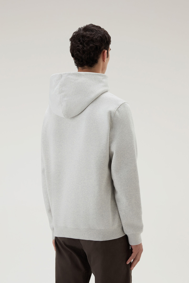 Hoodie in Pure Cotton Gray photo 3 | Woolrich
