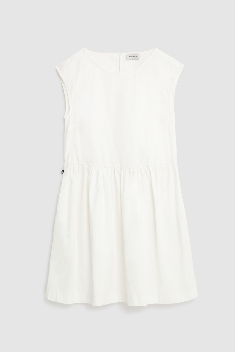 Vestito in cotone con maniche ad aletta