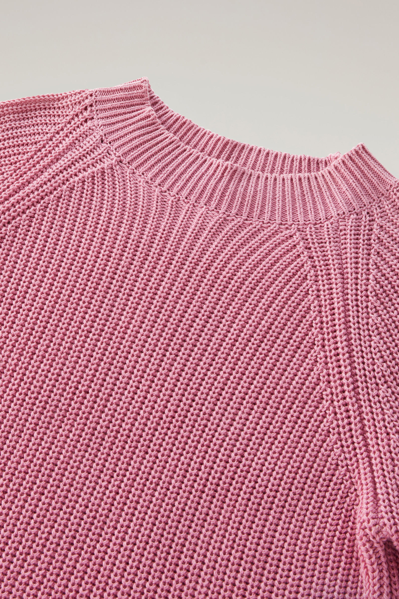 Maglia girocollo in puro cotone tinto in capo naturalmente rosa photo 6 | Woolrich