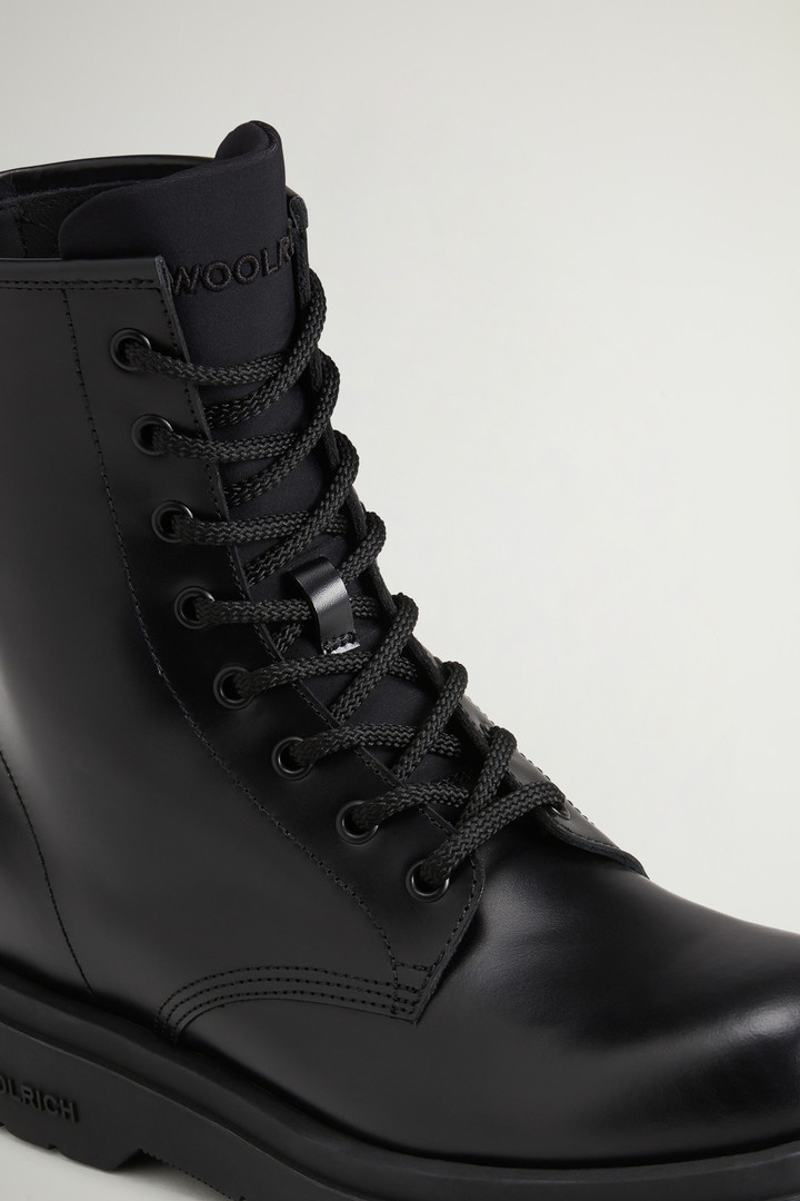 Women s Leather Combat Boots black Woolrich LV