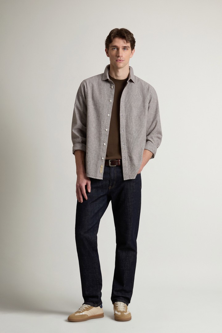 LINEN SHIRT YD Brown photo 2 | Woolrich