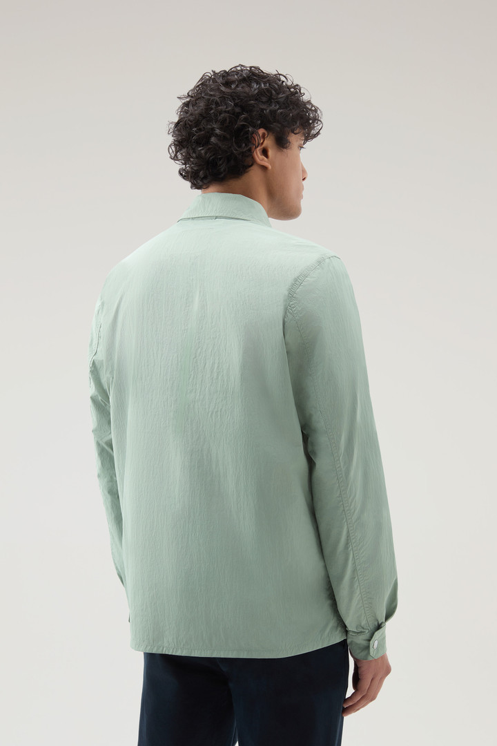 Giacca a camicia in nylon crinkle Verde photo 3 | Woolrich