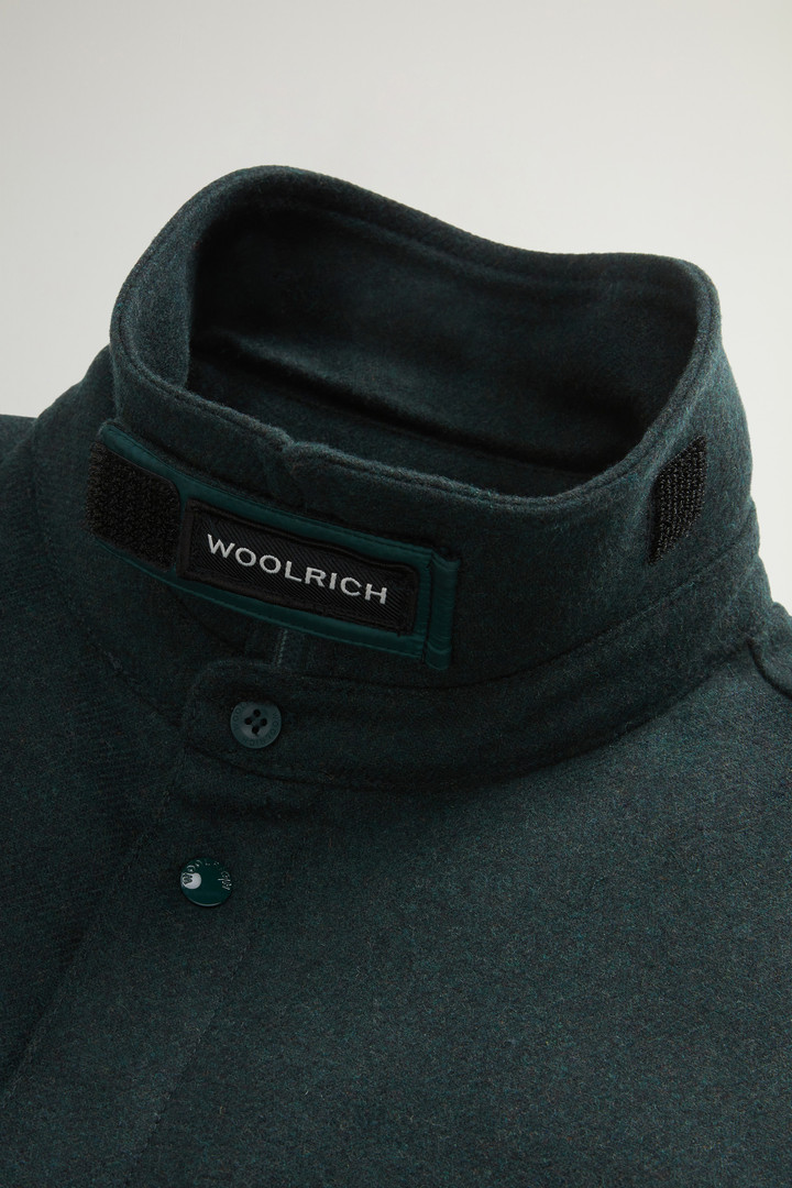 Alaskan Padded Overshirt in Melton Italian Wool Blend Green photo 7 | Woolrich