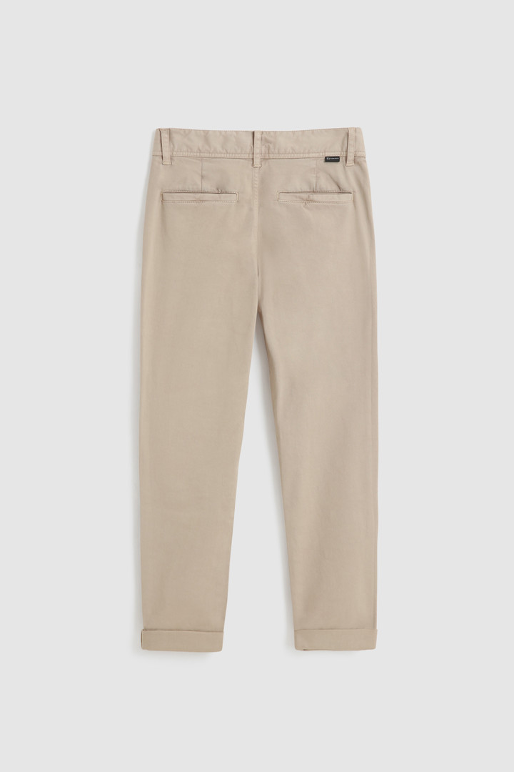 Boy's Pant in Garment-Dyed Cotton Brown photo 2 | Woolrich