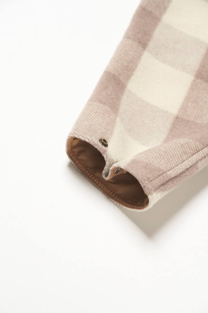 WOOL CHECK HUNTING JACKET Beige photo 7 | Woolrich