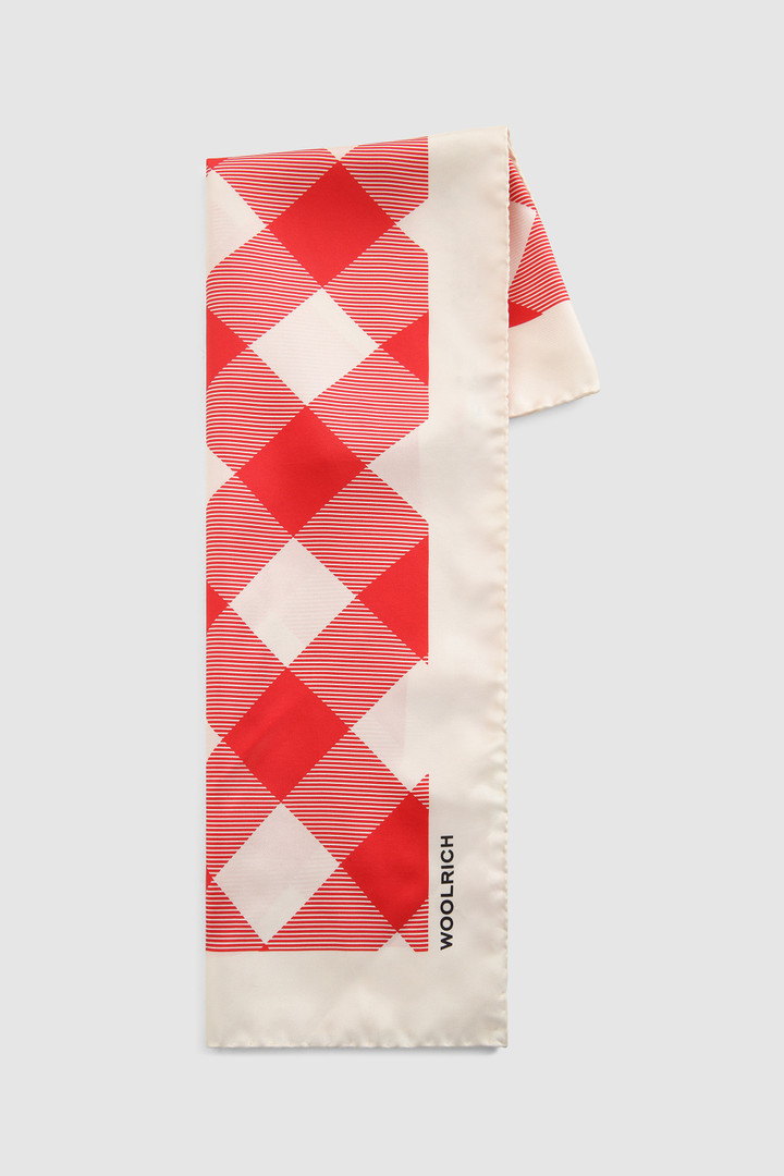 Check silk scarf