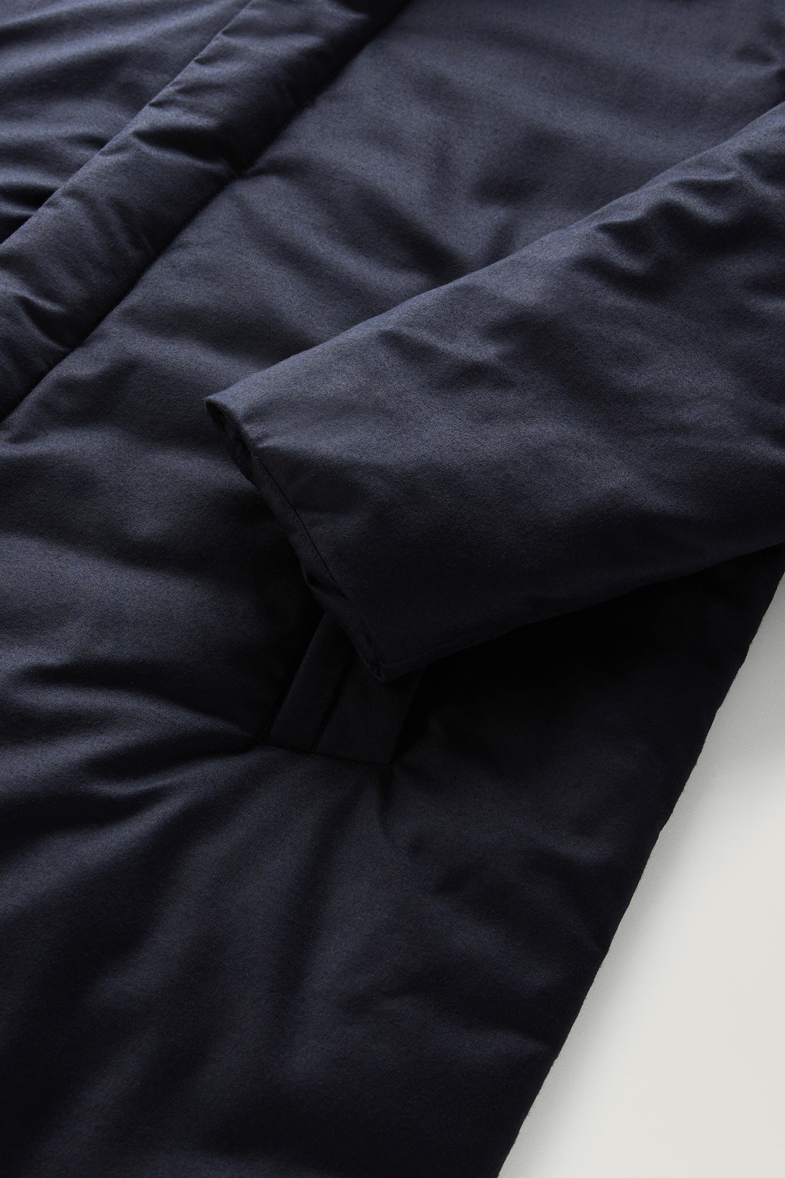 Luxury 2-In-1 Coat in Italian Wool and Silk Blend Crafted from a Loro Piana Fabric Blue photo 10 | Woolrich