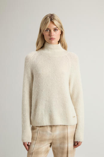 Rollkragenpullover aus Alpaka-Wollmischung Weiß | Woolrich