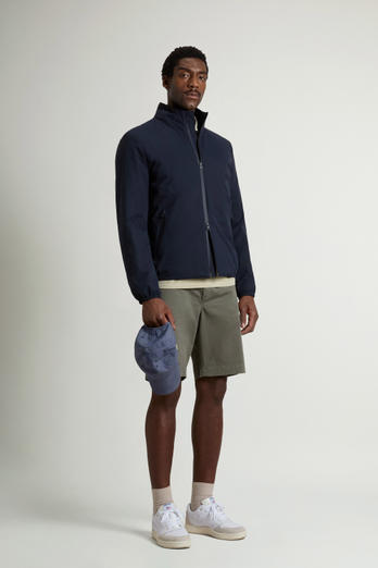 Padded Sailing Bomber Jacket in Two-Layered Fabric Blue photo 1 | Woolrich