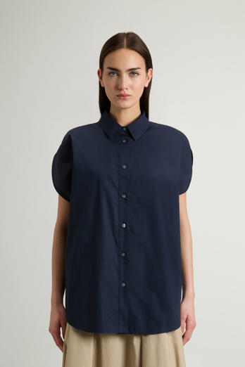 Blouse en popeline de pur coton Bleu photo 1 | Woolrich