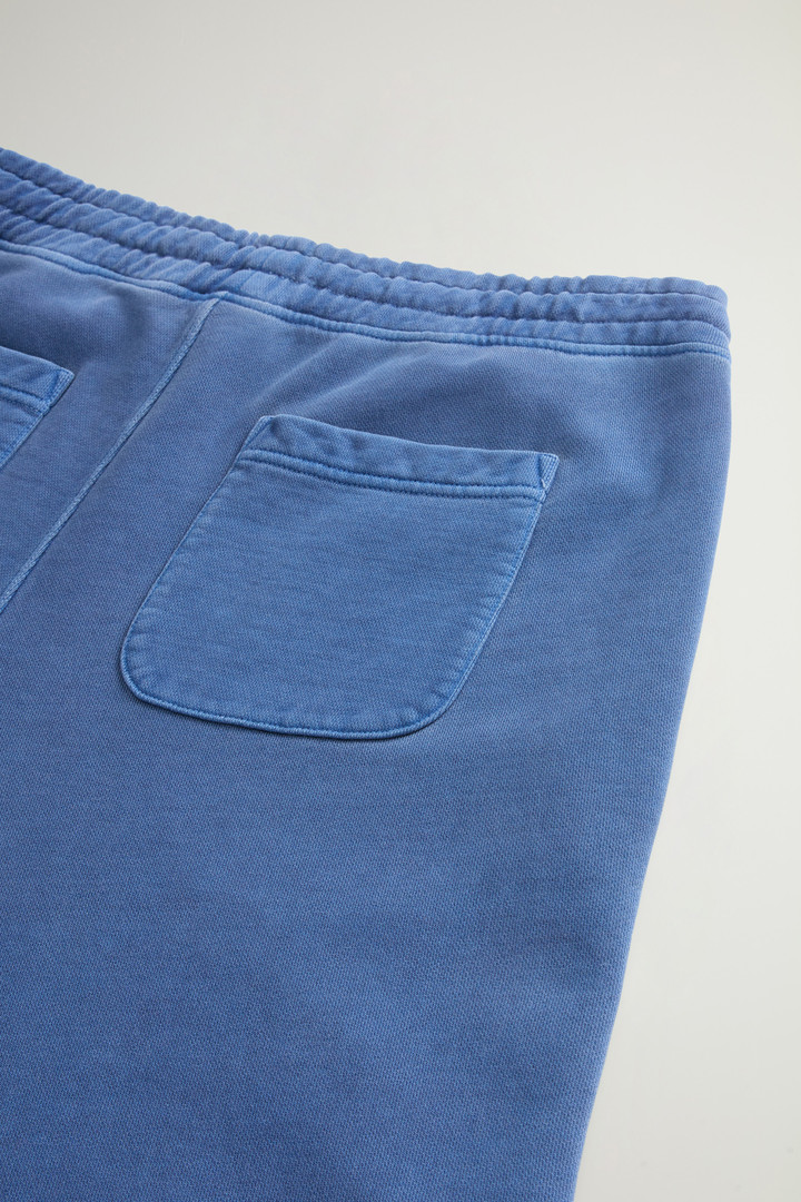 Garment-Dyed Pants in Pure Cotton Fleece Blue photo 7 | Woolrich