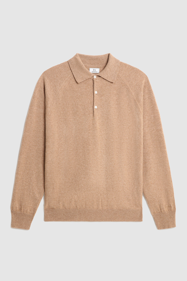 Luxe polo van kasjmieren garen