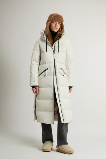 Lange Daunenjacke aus WINDSTOPPER GORE-TEX Weiß | Woolrich