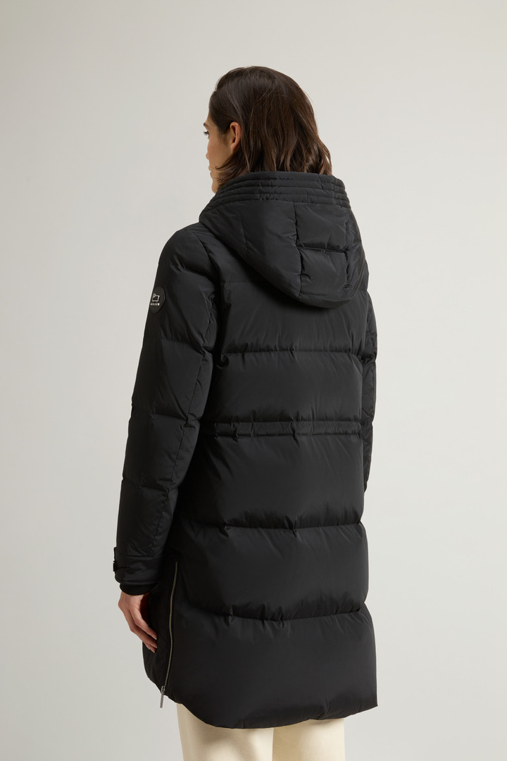 Hooded Alsea Down Jacket in Stretch Nylon Black photo 2 | Woolrich