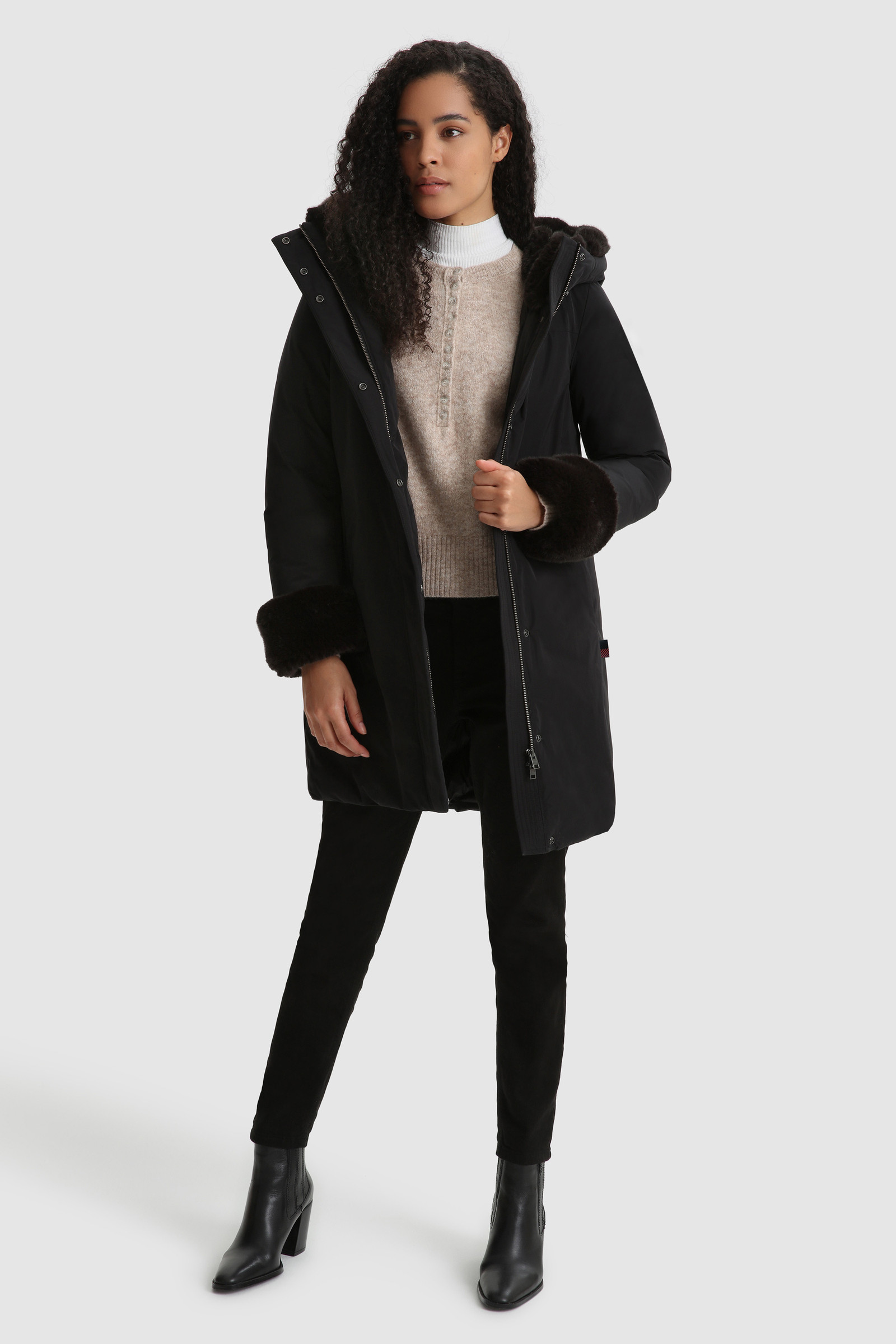 Luxuriöser Boulder Parka mit Kunstfell