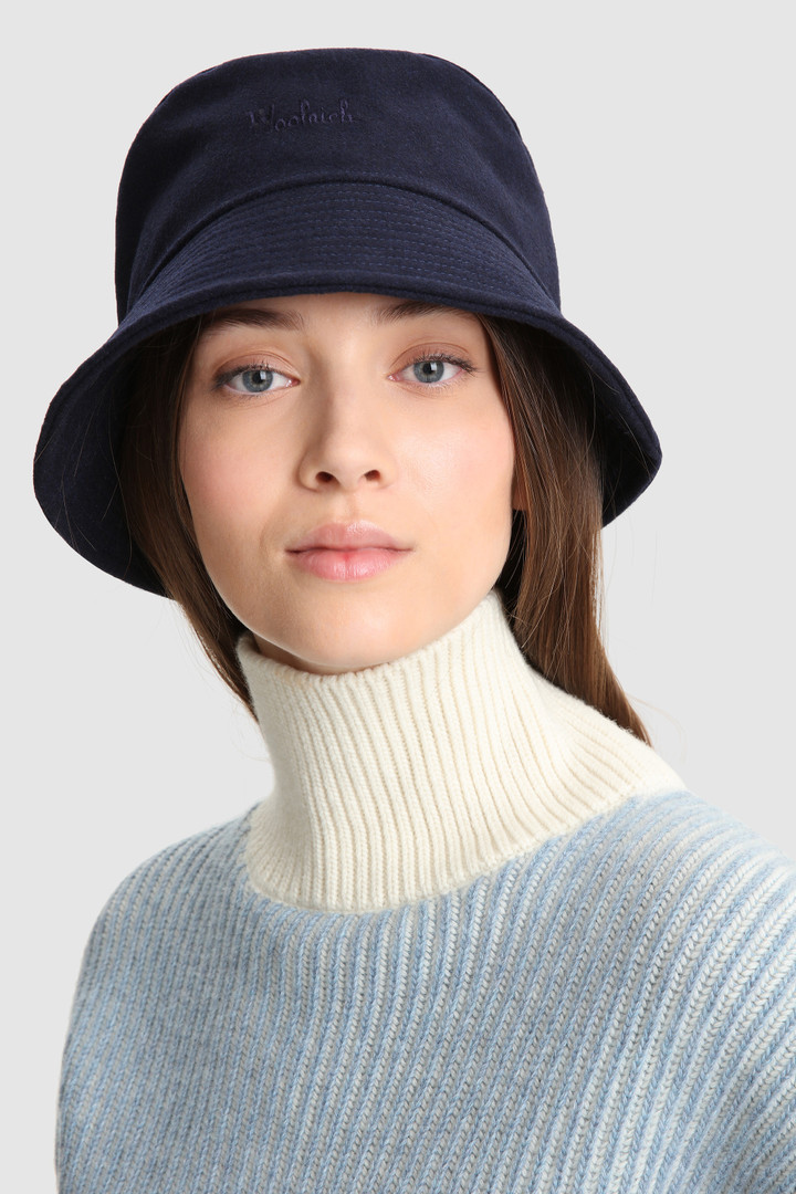 Women's Rain Hat in wool blend Blue | Woolrich