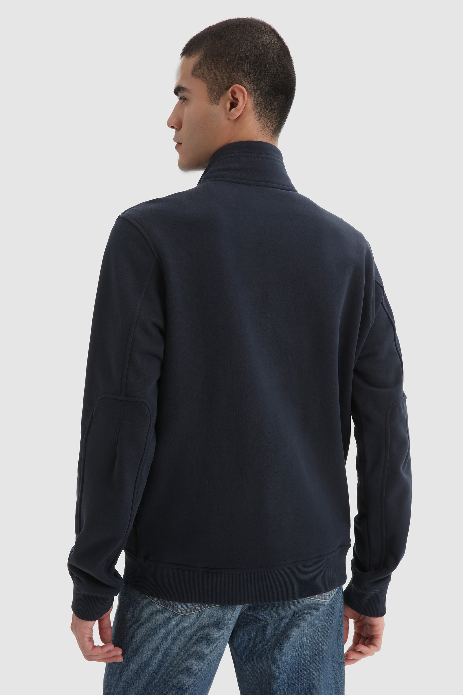 Sweat Luxe Track avec logo vintage brodé bleu photo 3 | Woolrich