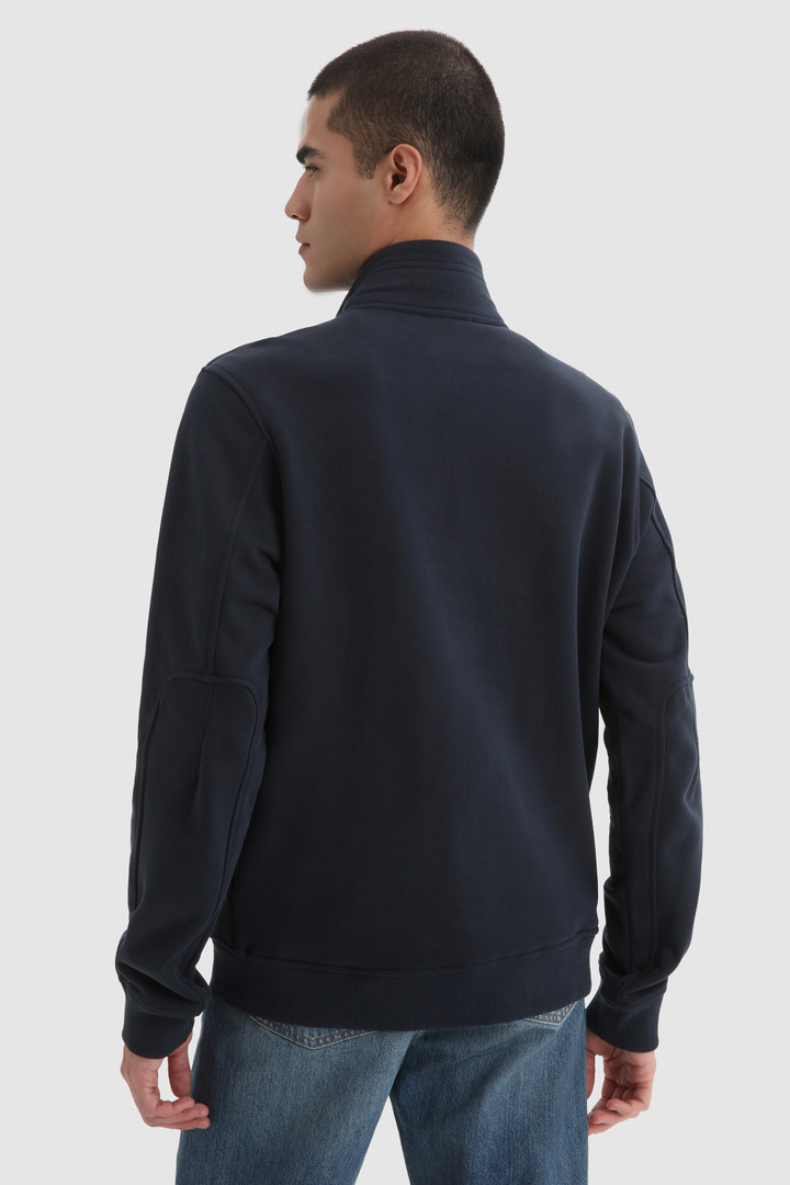 Sweat Luxe Track avec logo vintage brodé bleu photo 3 | Woolrich