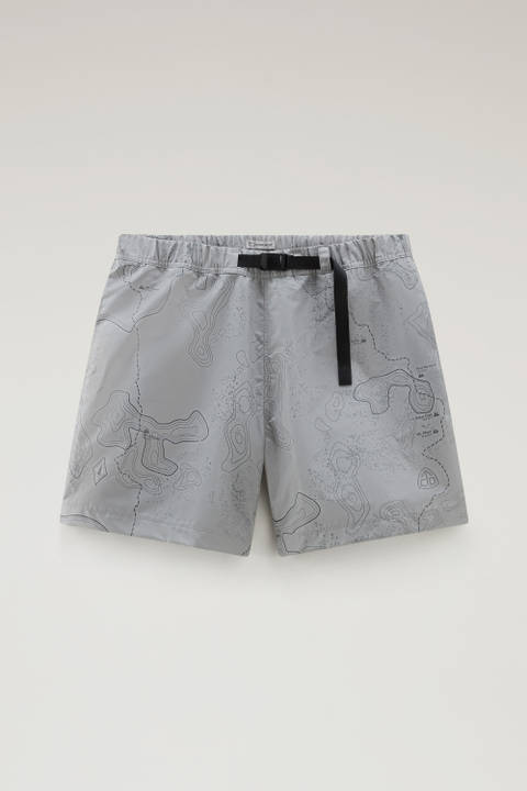 Shorts in Ripstop Fabric with Print Gray photo 2 | Woolrich