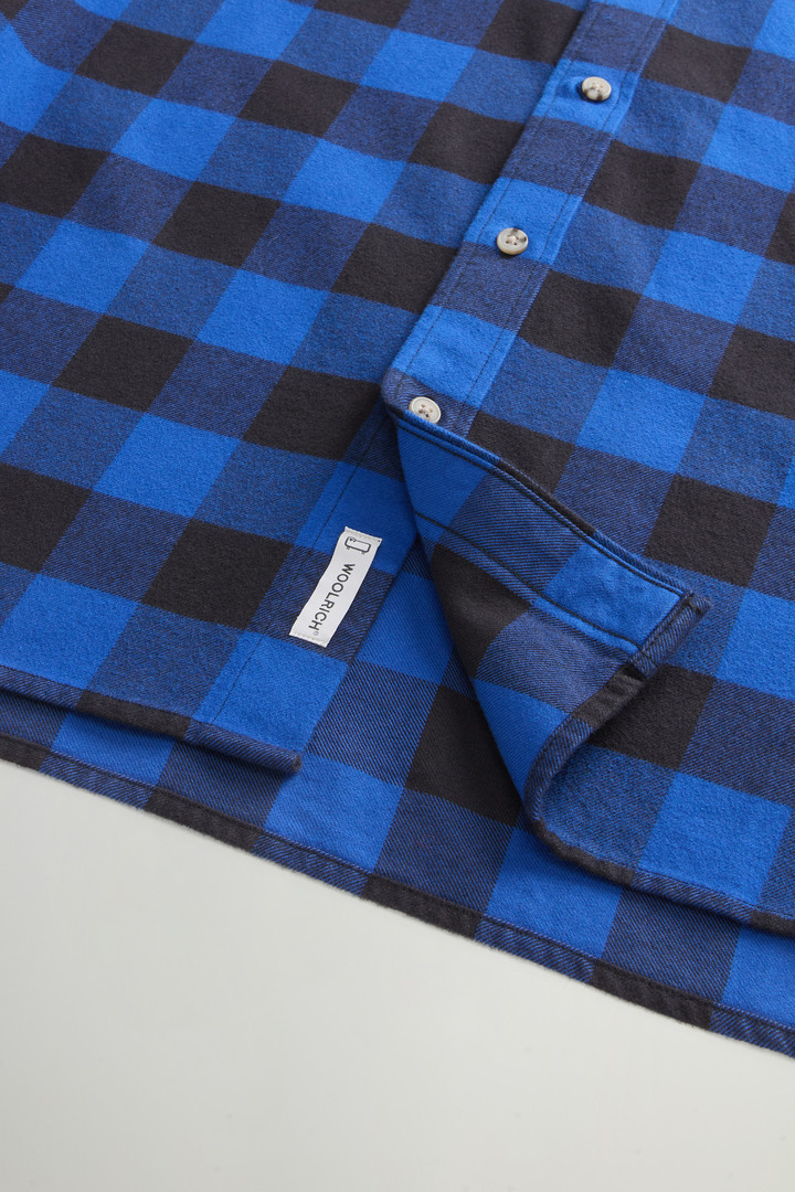 Traditional Flannel Check Shirt Blue photo 8 | Woolrich