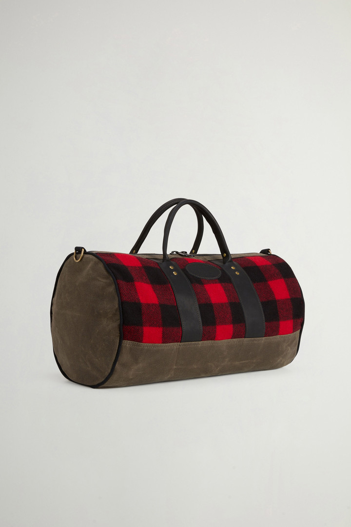 Duffel bag with Check-Patterned Inserts Red photo 2 | Woolrich