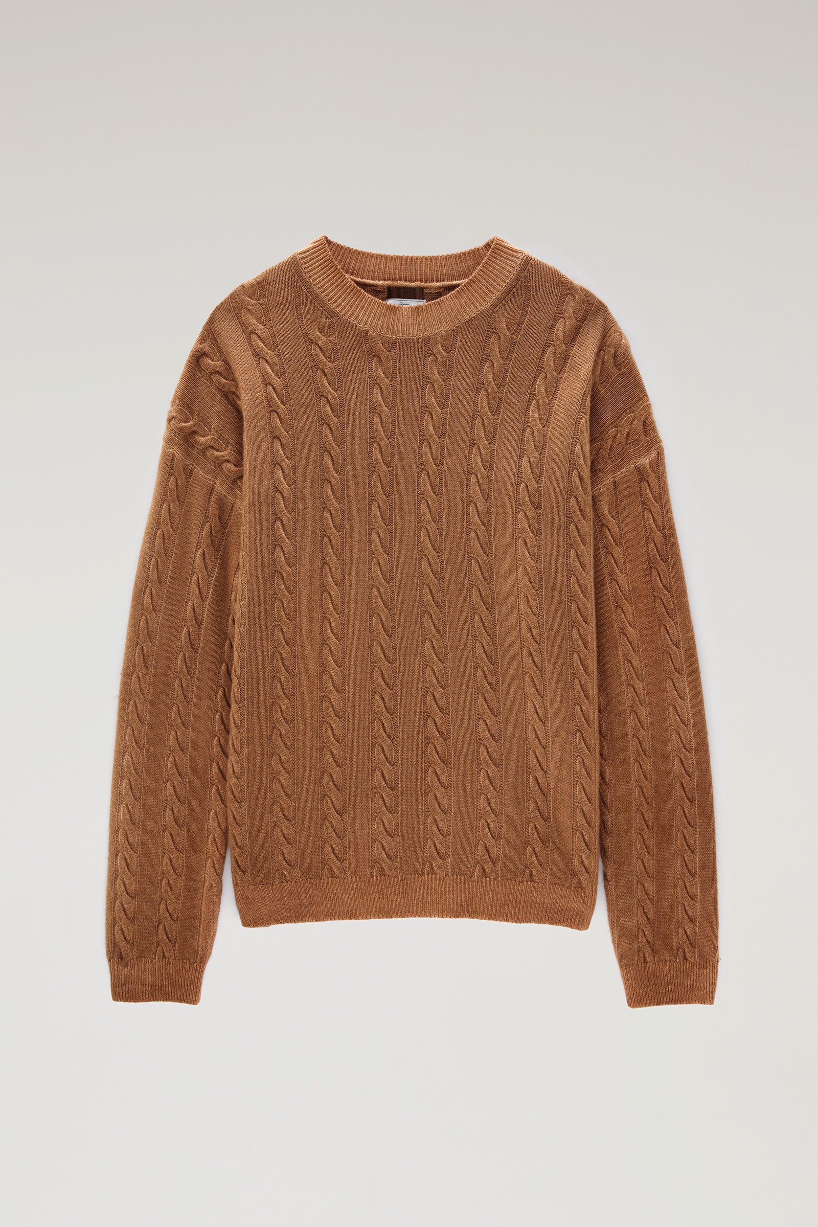 Pull Aran unisexe teint en pièce Marron photo 5 | Woolrich