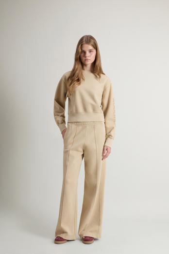 Achteraf geverfde broek voor meisjes van sweatstof van puur katoen Beige photo 1 | Woolrich