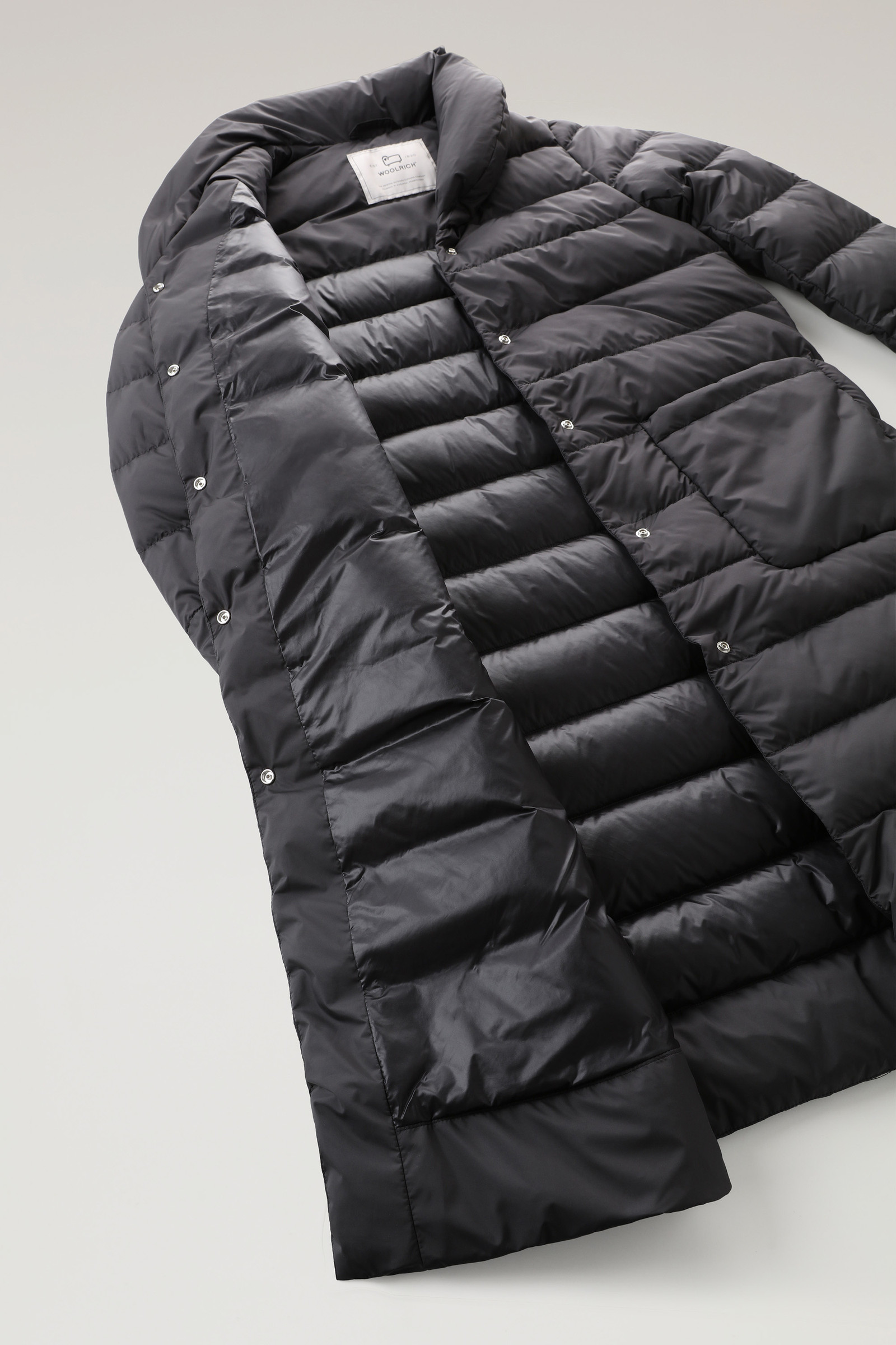 Quilted Ellis Microfiber Coat Black photo 8 | Woolrich