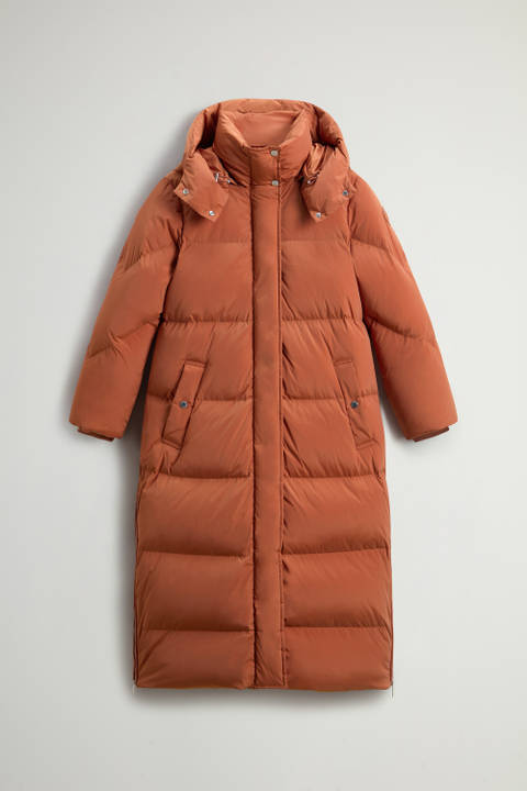 Aurora Long Parka in Stretch Nylon Brown photo 2 | Woolrich