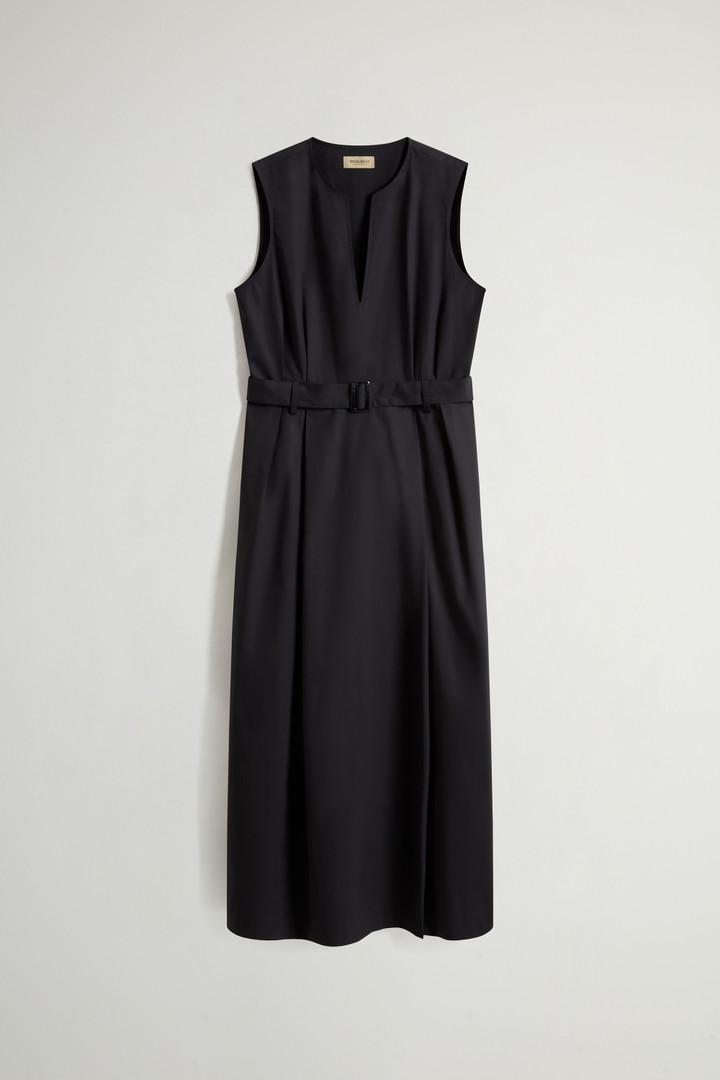 Sleeveless Dress in Pure Cotton Poplin Black photo 5 | Woolrich