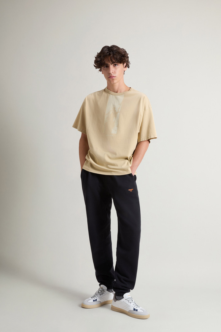 T-shirt teint en pièce pour ado en pur coton avec imprimé Beige photo 2 | Woolrich