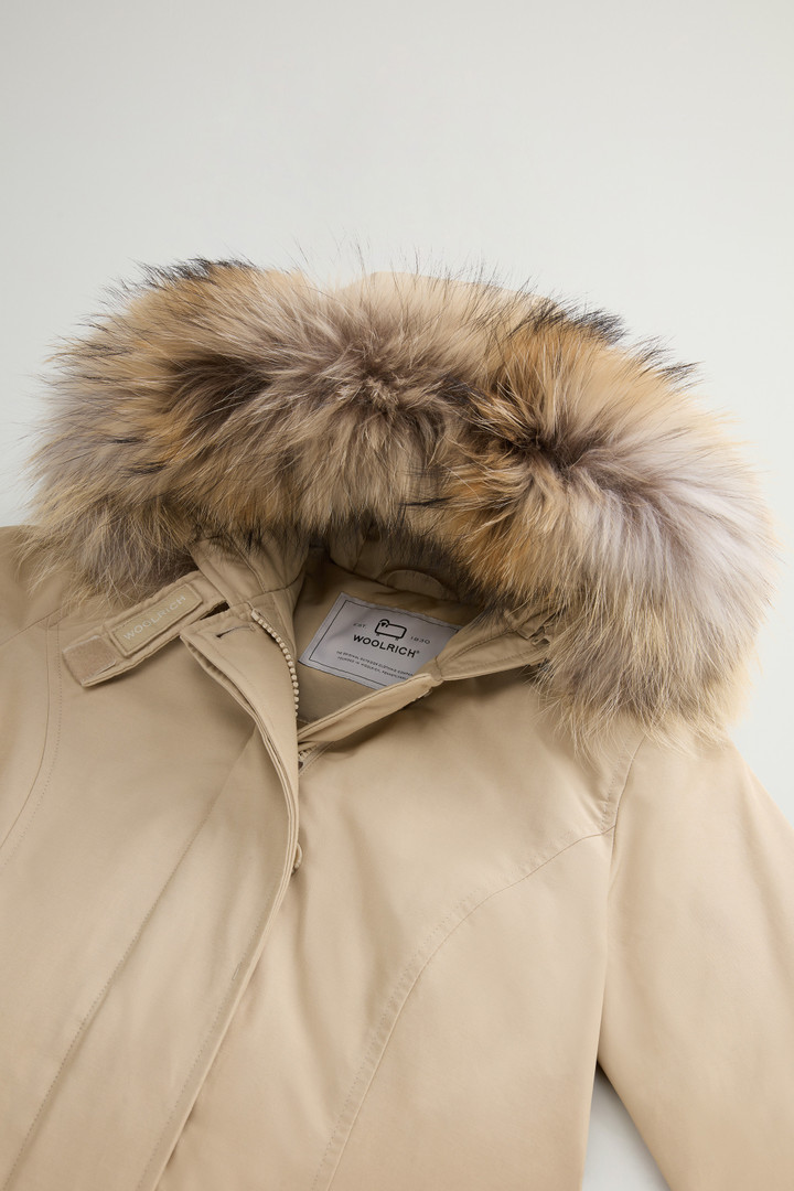 Arctic Parka in Ramar Cloth with Detachable Fur Trim Beige photo 6 | Woolrich