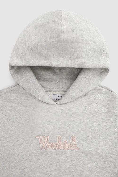Kapuzenpullover aus Bio-Baumwolle für Mädchen Grau photo 2 | Woolrich