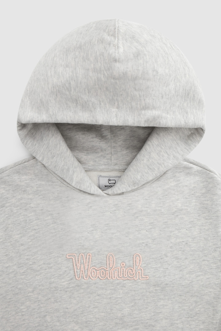 Sudadera con capucha de niña de algodón orgánico grey photo 3 | Woolrich