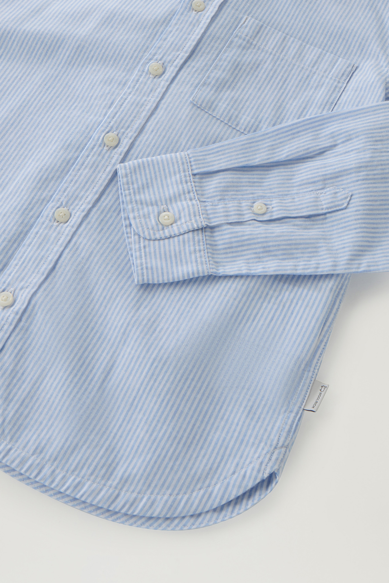 Camicia da bambino in misto lino e cotone blu photo 4 | Woolrich