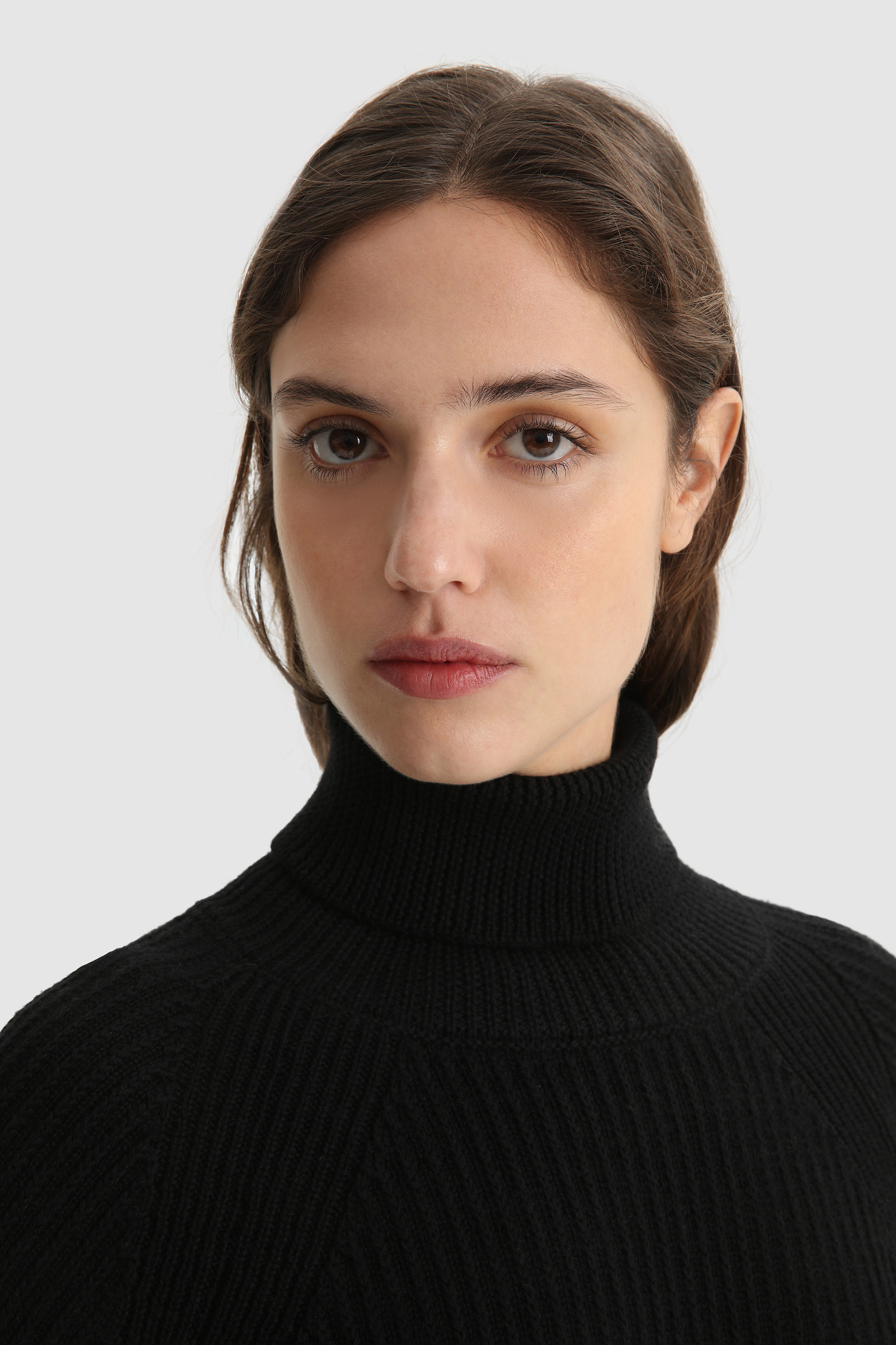 Ribbed Turtleneck Sweater in virgin merino wool Black photo 5 | Woolrich