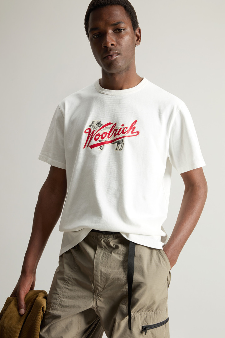 Sheep T-Shirt in Pure Cotton with Print White photo 4 | Woolrich