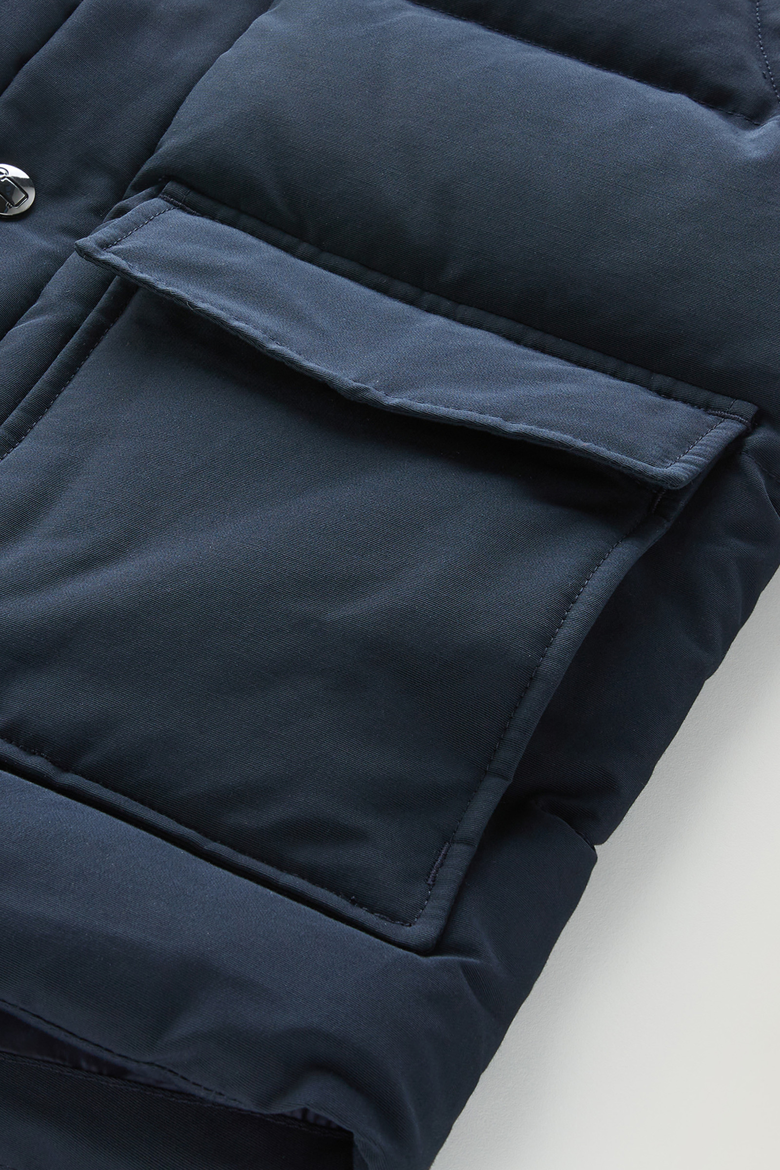 Boy's Aleutian Quilted Vest in Ramar Cloth Blue photo 5 | Woolrich
